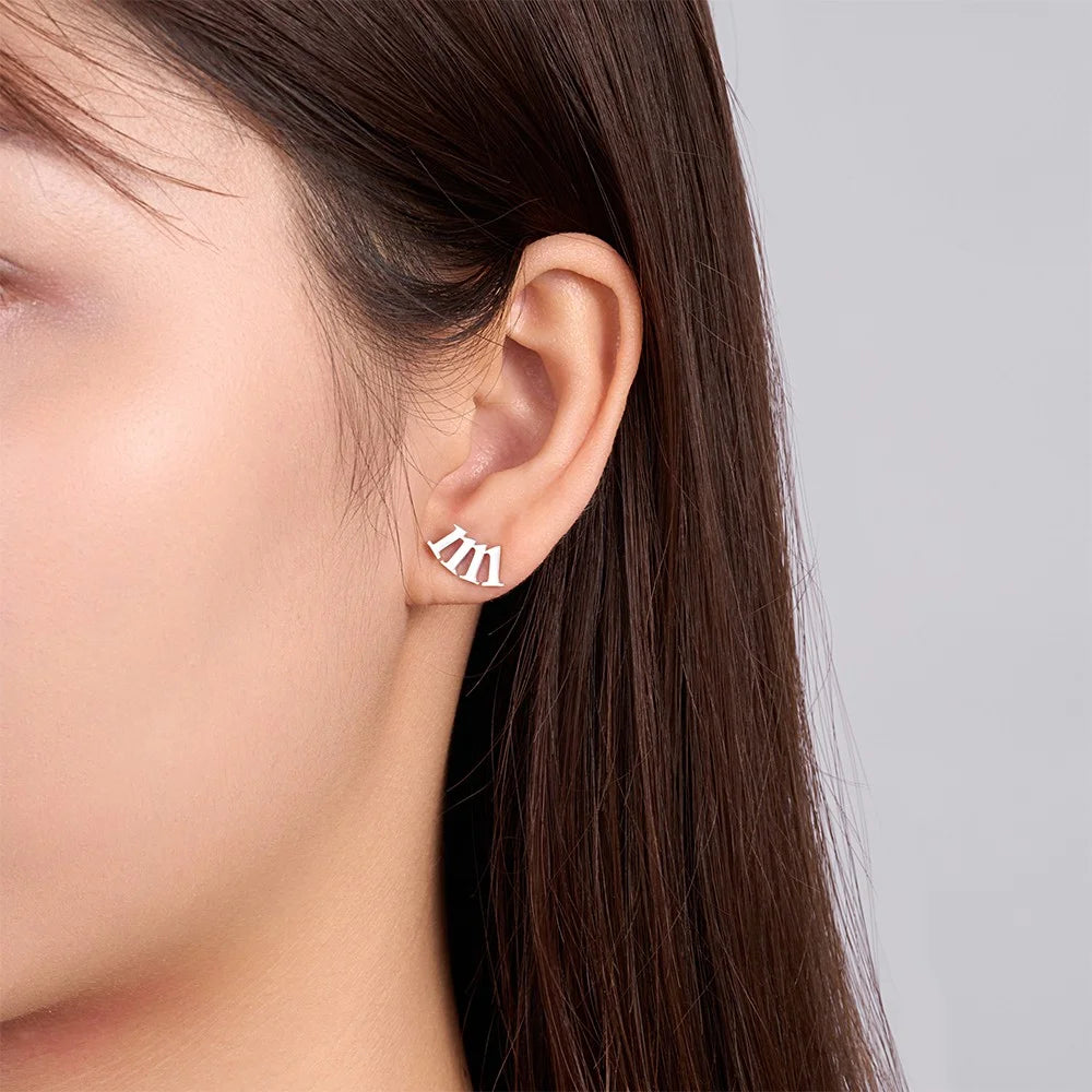 Custom Angel Number Studs