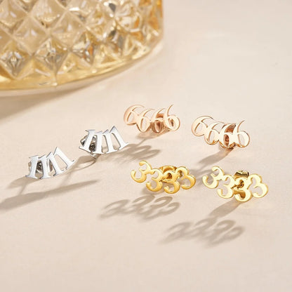 Custom Angel Number Studs