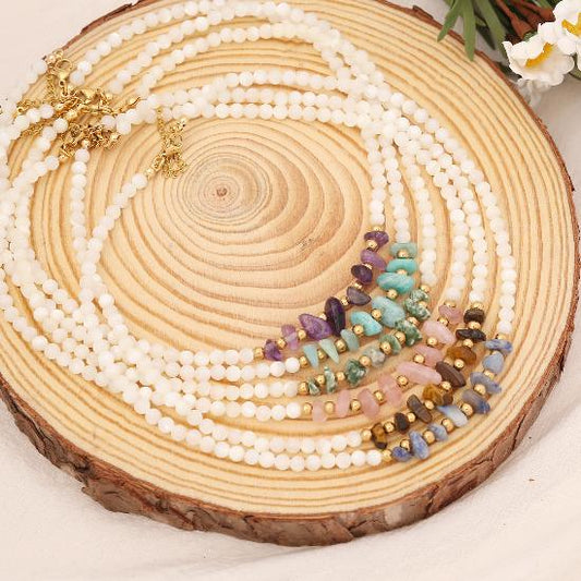 Natural Gemstone Beaded Necklace