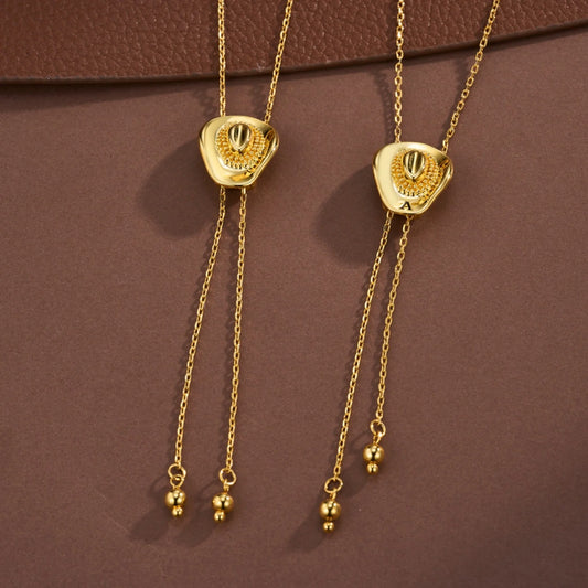 Personalized Cowgirl Hat Necklace with Initial