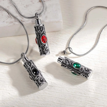 Vintage Gemstone Urn Necklace