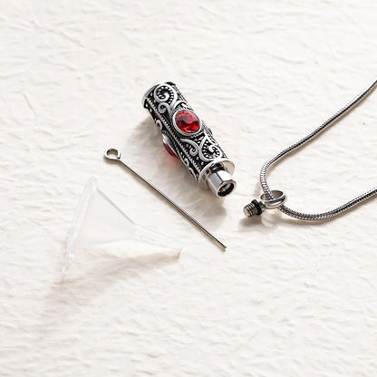 Vintage Gemstone Urn Necklace