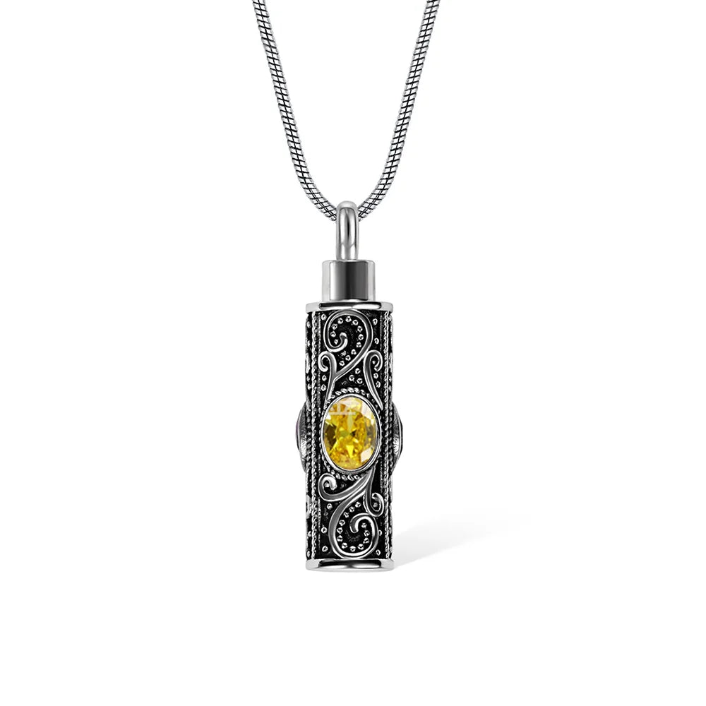 Vintage Gemstone Urn Necklace