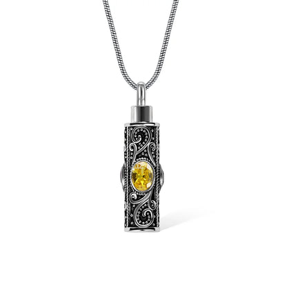 Vintage Gemstone Urn Necklace