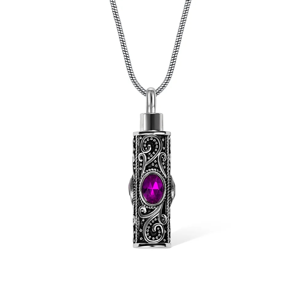 Vintage Gemstone Urn Necklace