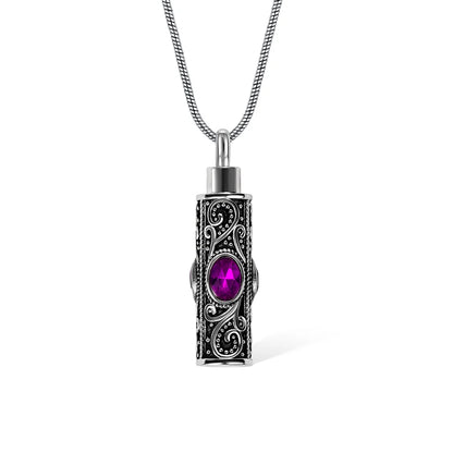 Vintage Gemstone Urn Necklace