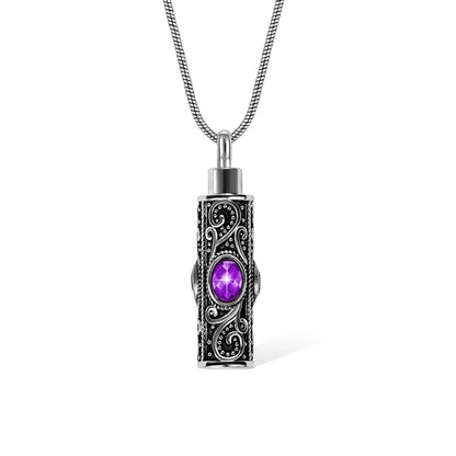 Vintage Gemstone Urn Necklace