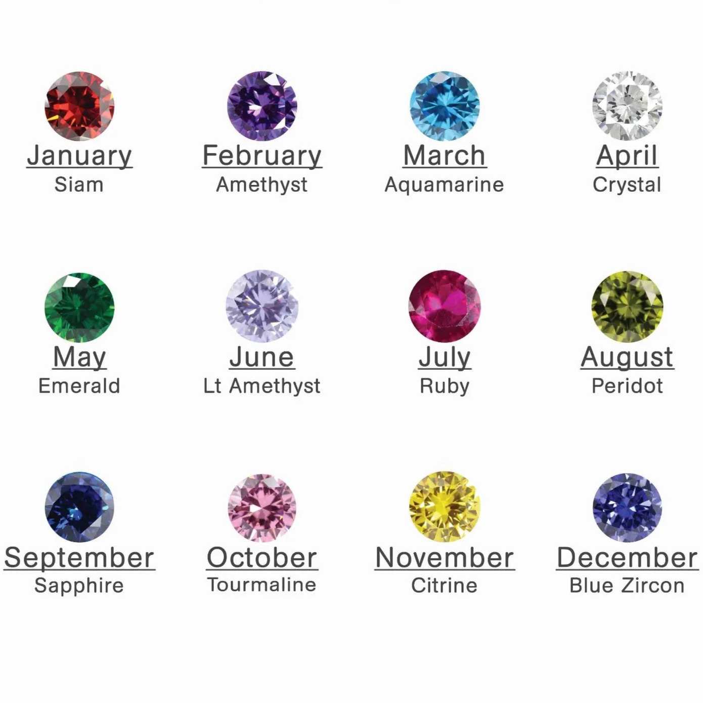 Custom Cube Birthstones Stud Earrings