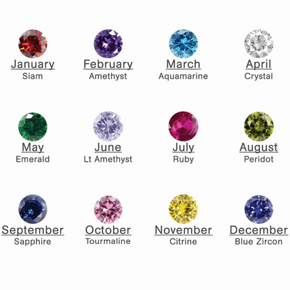 Custom Cube Birthstones Stud Earrings