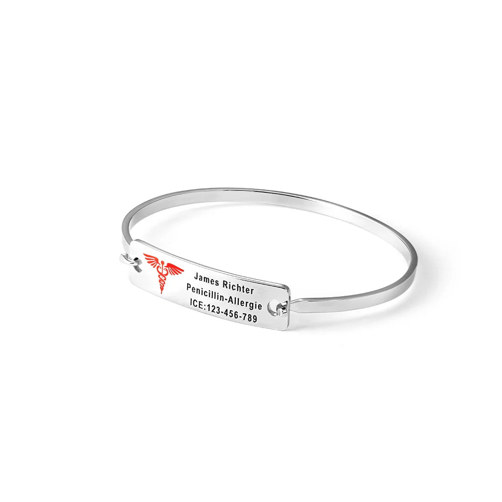 Engraved Medical Alert ID Bracelet
