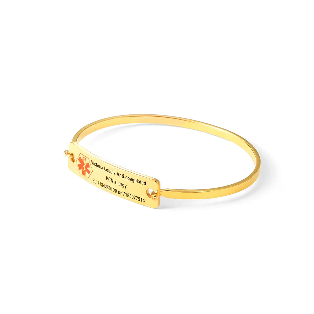 Engraved Medical Alert ID Bracelet