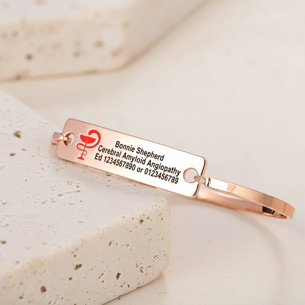 Engraved Medical Alert ID Bracelet