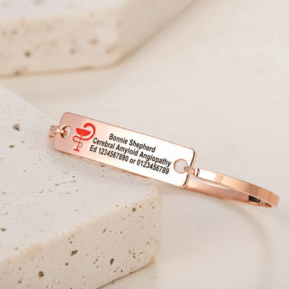 Engraved Medical Alert ID Bracelet
