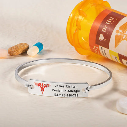 Engraved Medical Alert ID Bracelet