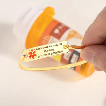Engraved Medical Alert ID Bracelet