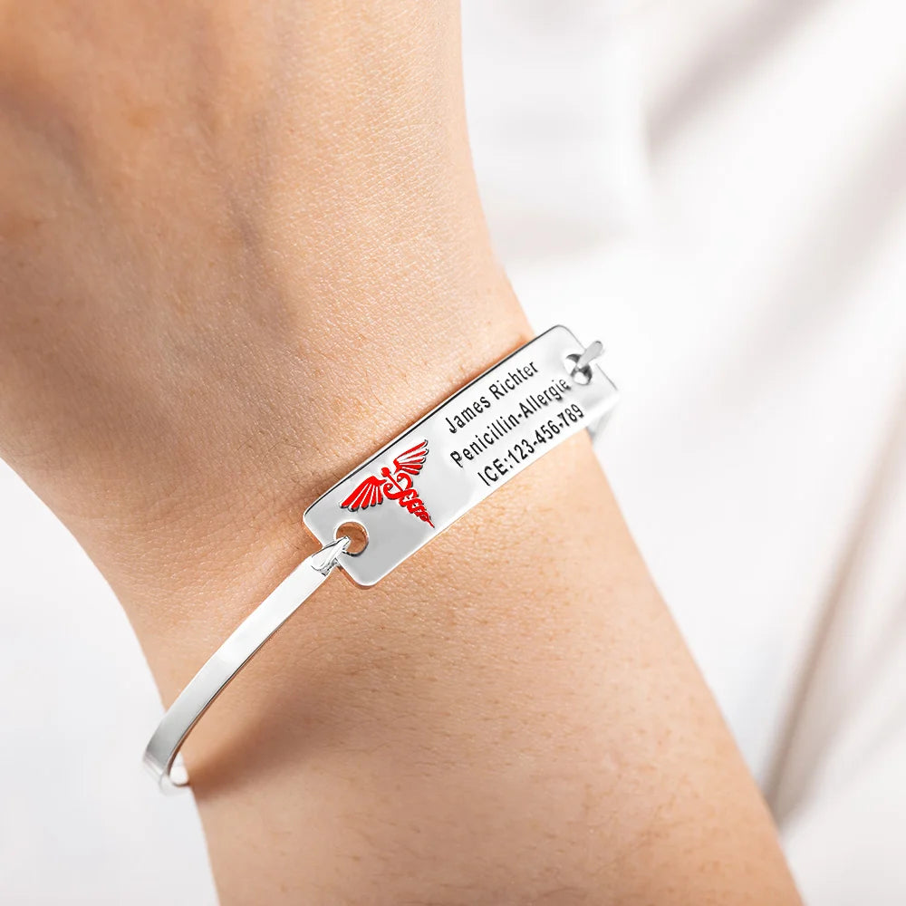 Engraved Medical Alert ID Bracelet