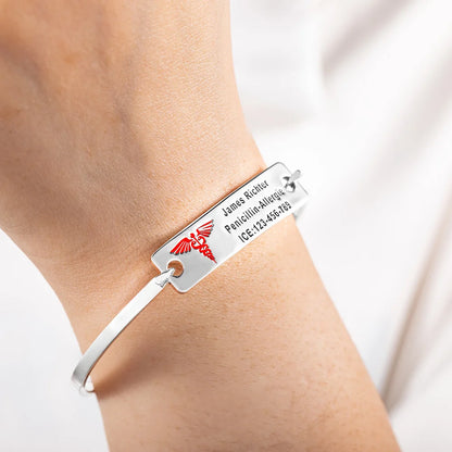 Engraved Medical Alert ID Bracelet