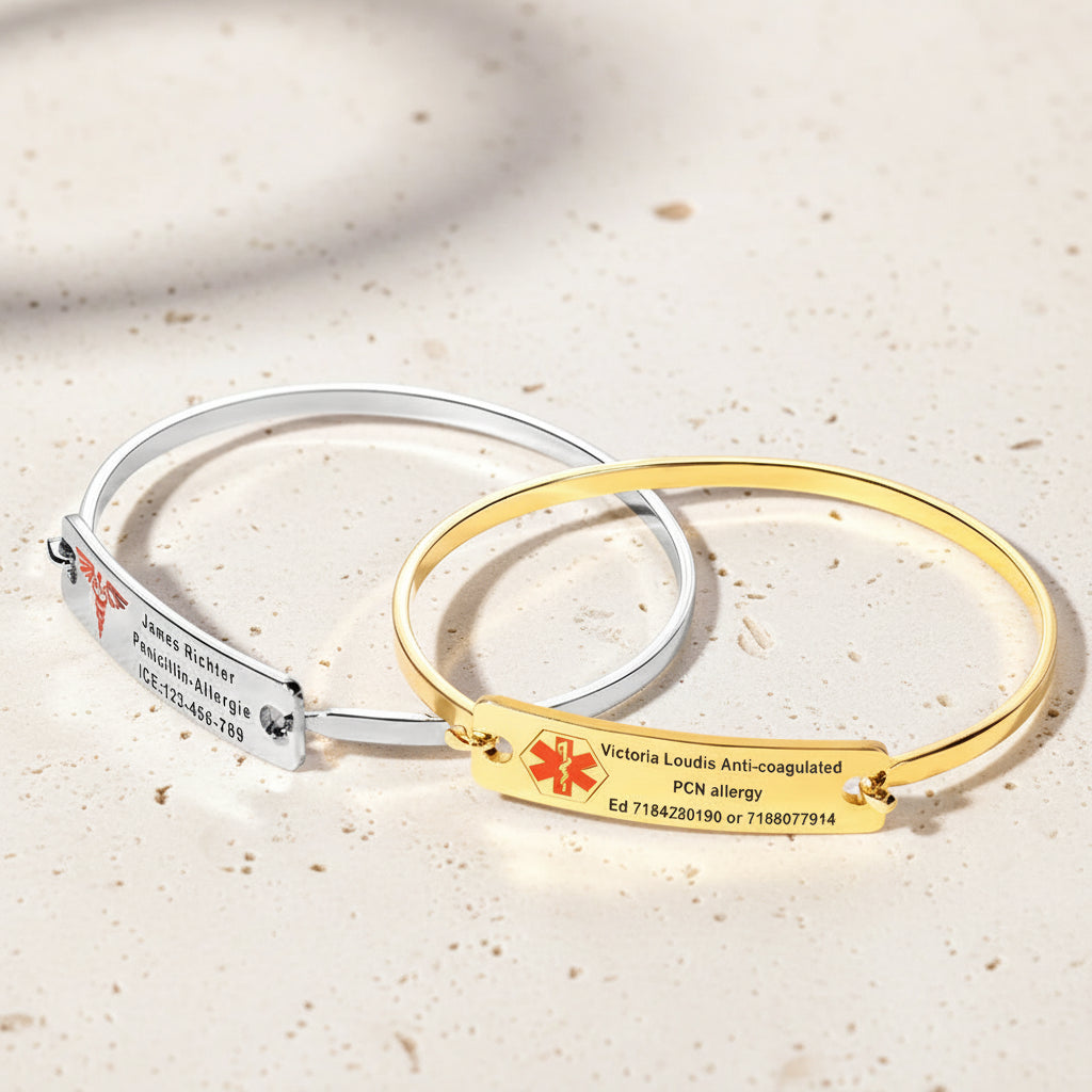 Engraved Medical Alert ID Bracelet