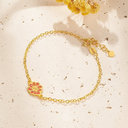Custom Combined Colorful Birth Flowers Bracelet