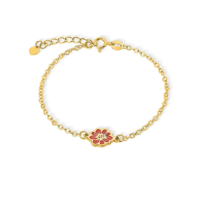 Custom Combined Colorful Birth Flowers Bracelet