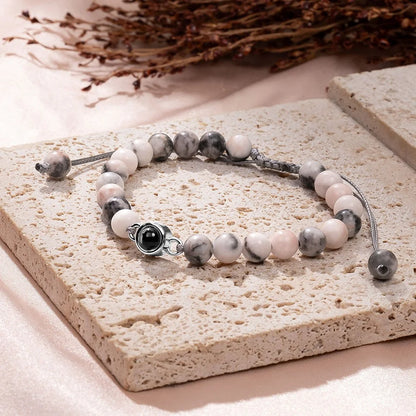 Custom Photo Projection Natural Stone Bracelet
