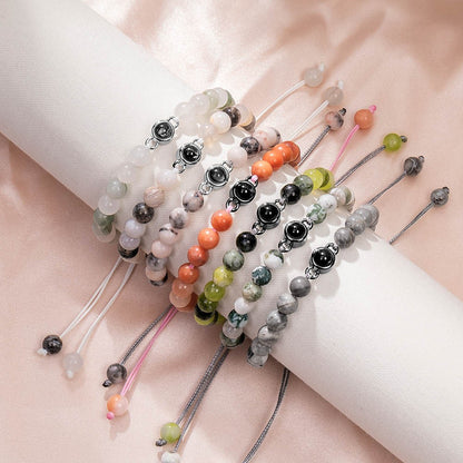 Custom Photo Projection Natural Stone Bracelet