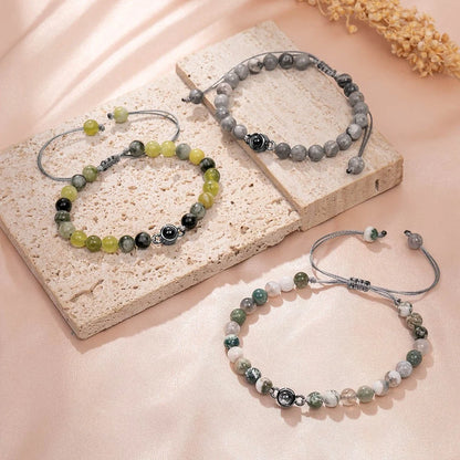 Custom Photo Projection Natural Stone Bracelet