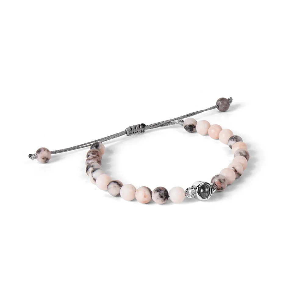 Custom Photo Projection Natural Stone Bracelet