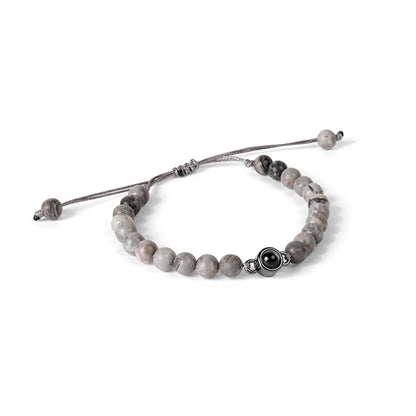 Custom Photo Projection Natural Stone Bracelet