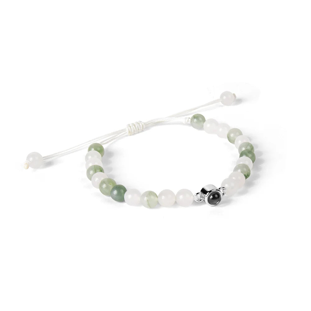 Custom Photo Projection Natural Stone Bracelet