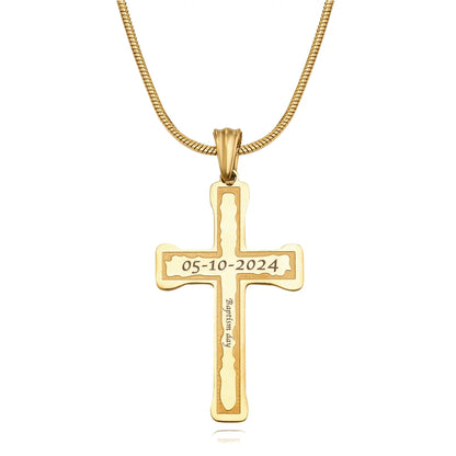 Custom Engraved Cross Necklace