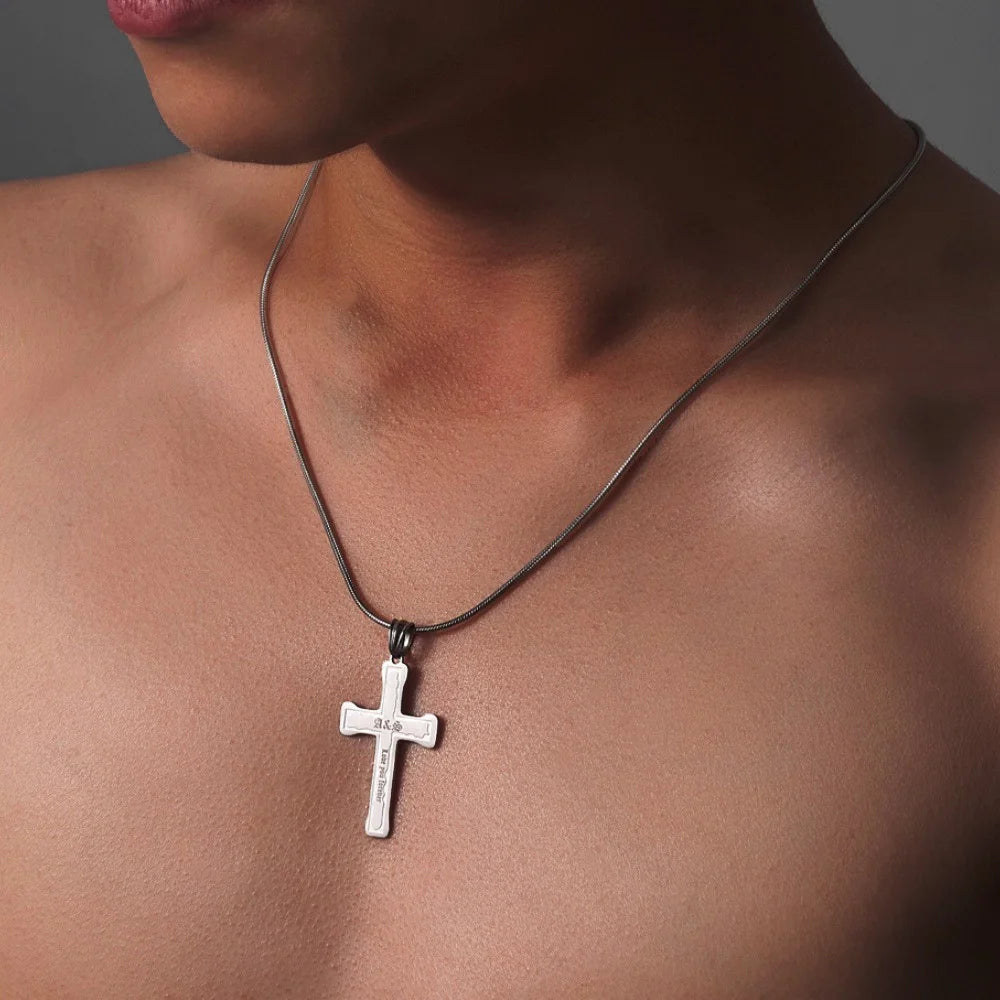 Custom Engraved Cross Necklace