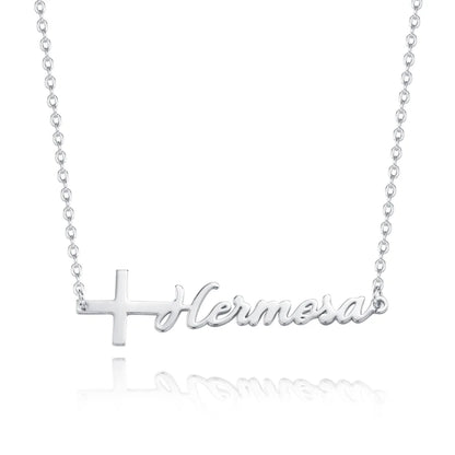 Personalized Cross Name Necklace