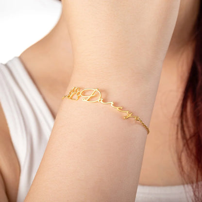 Personalized Name Pet Paw Bracelet