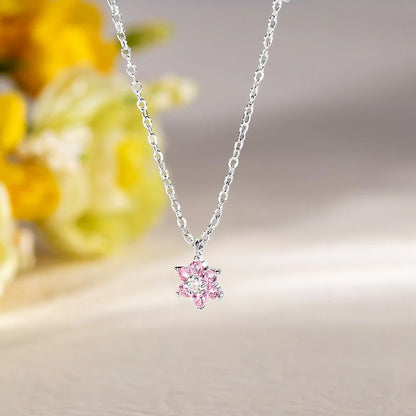 Custom Minimalist Birthstone Flower Necklace