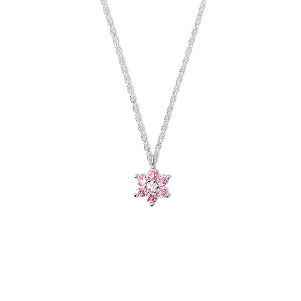 Custom Minimalist Birthstone Flower Necklace