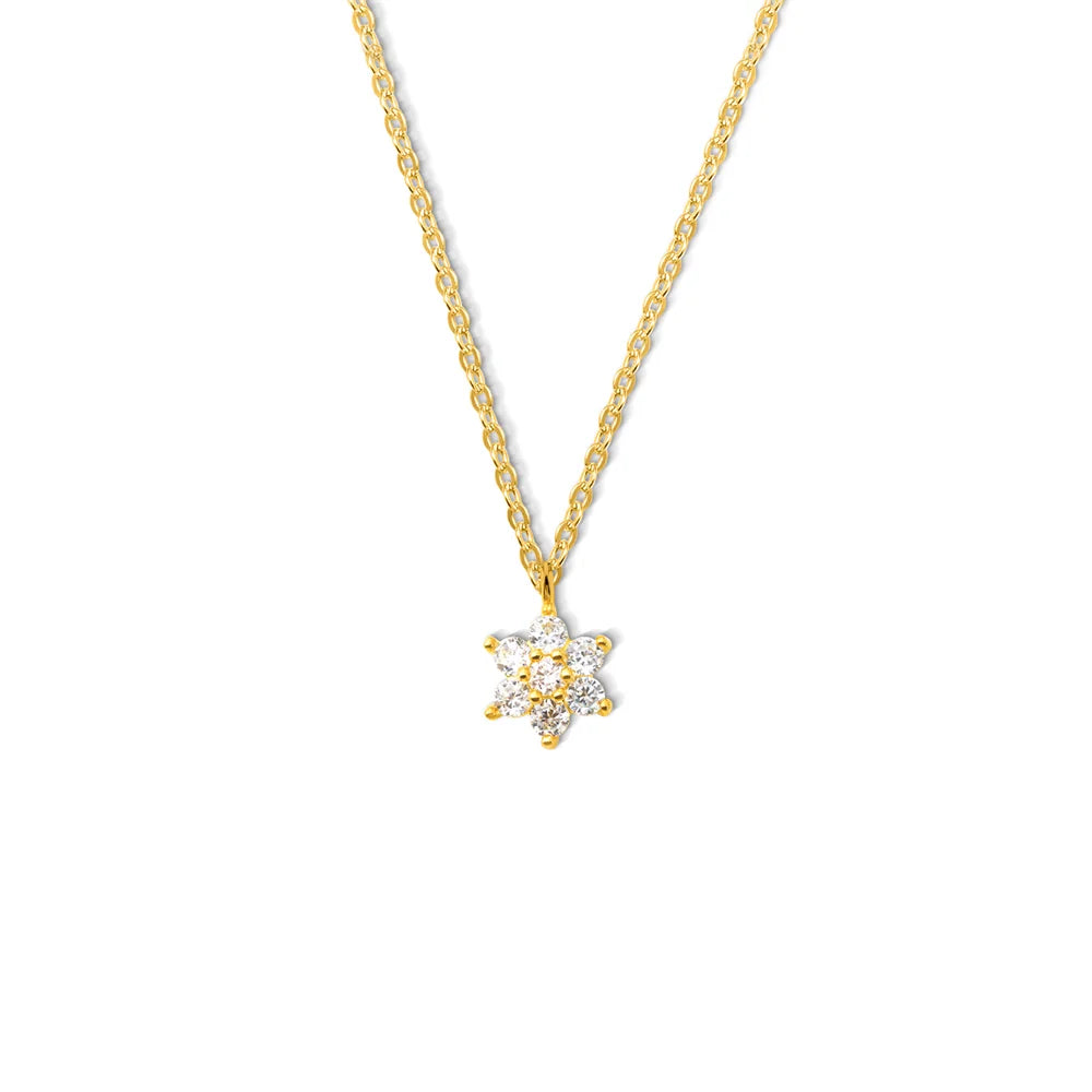 Custom Minimalist Birthstone Flower Necklace