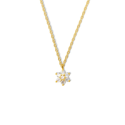 Custom Minimalist Birthstone Flower Necklace