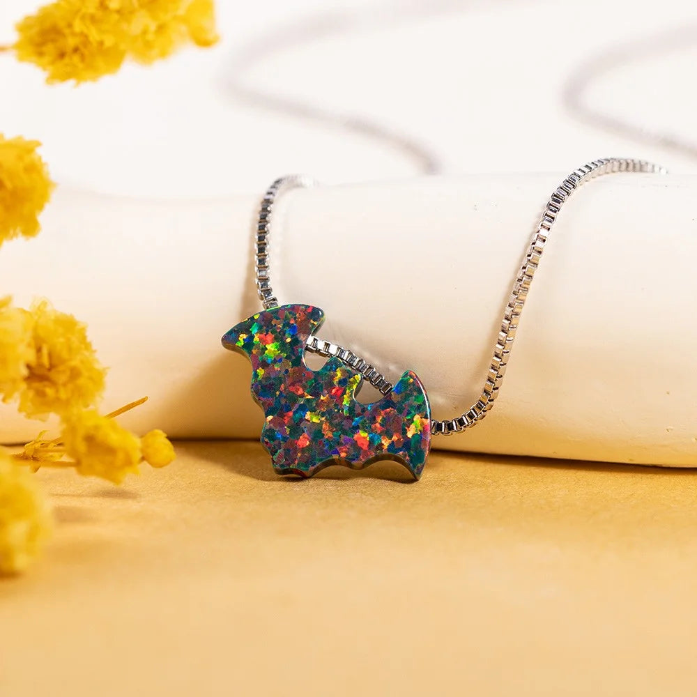 Dainty Halloween Opal Necklaces