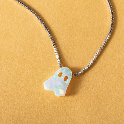 Dainty Halloween Opal Necklaces