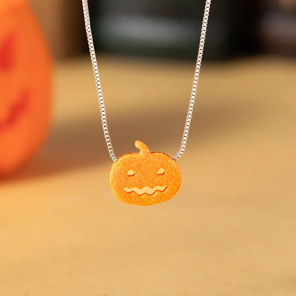 Dainty Halloween Opal Necklaces