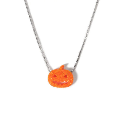 Dainty Halloween Opal Necklaces
