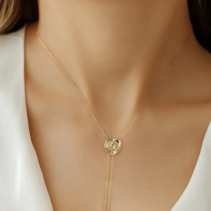 Personalized Cowgirl Hat Necklace with Initial