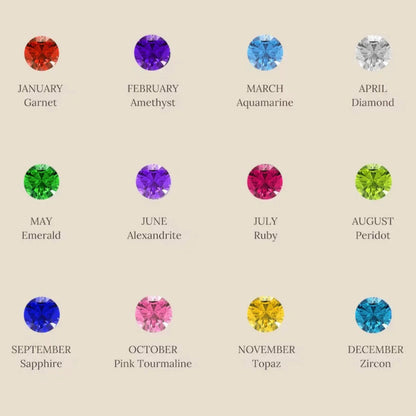 Custom Minimalist Birthstone Flower Earrings