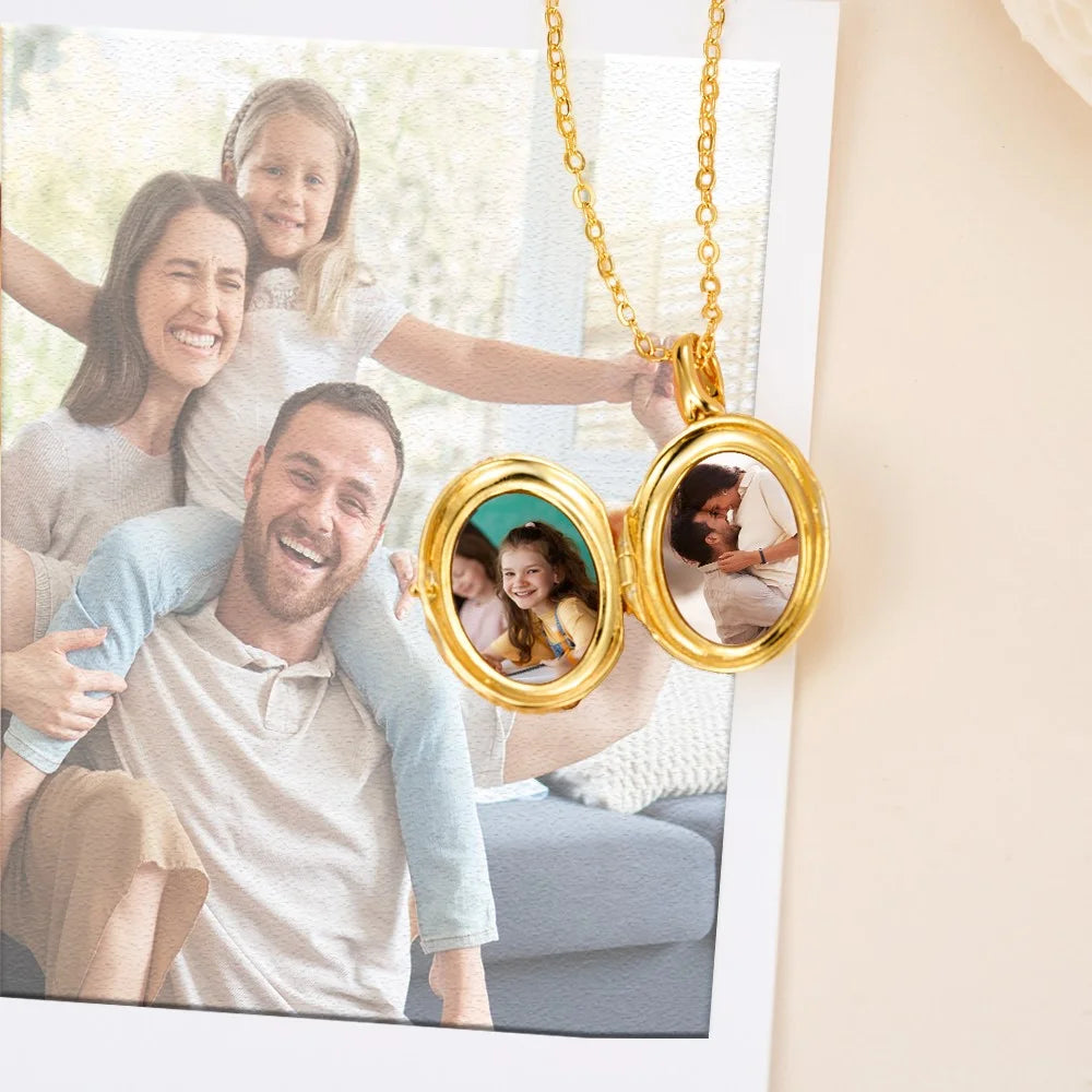 Personalized Birth Flower Bouquet Cross Locket Necklace