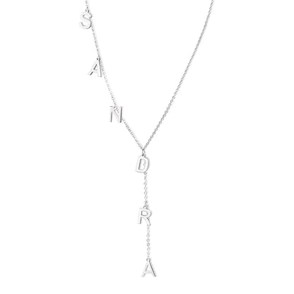 Custom Initials Lariat Name Necklace