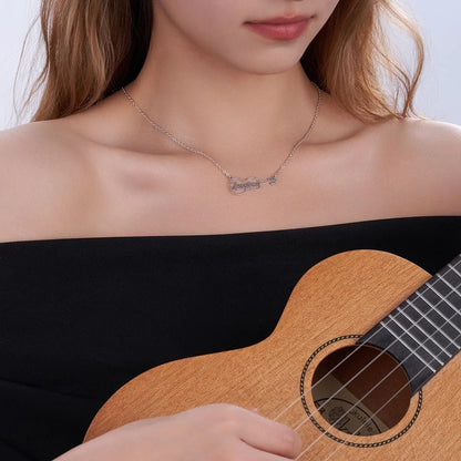 Personalized Name Violin Necklace