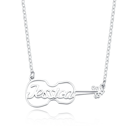 Personalized Name Violin Necklace