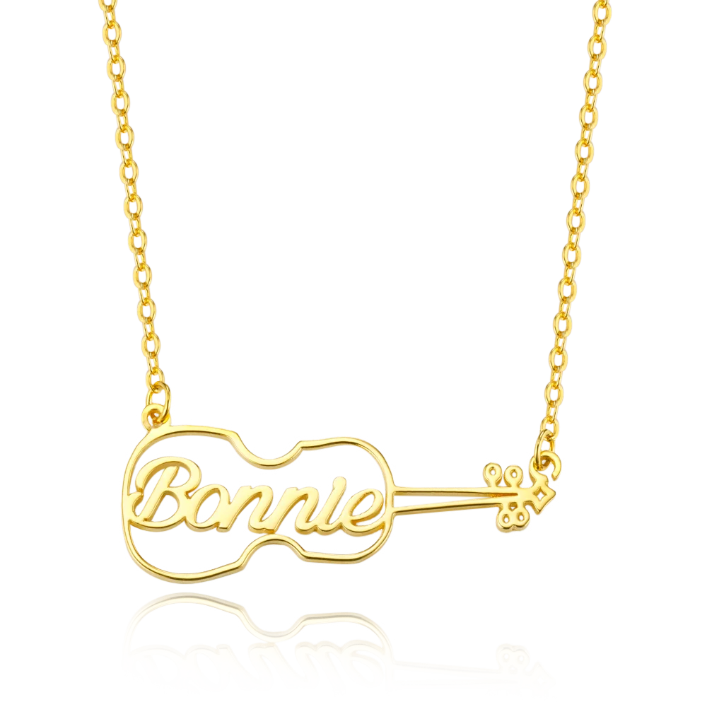 Personalized Name Violin Necklace