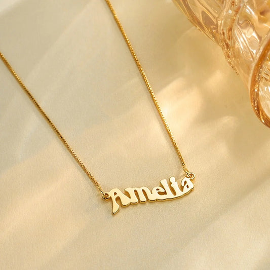Personalized Wavy Name Necklace